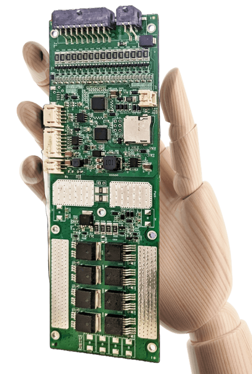 Hand holding smart BMS